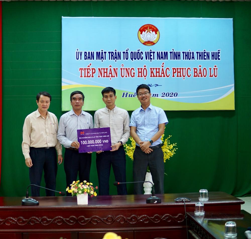 Công ty Cổ phần Đầu tư Newland Tham gia ủng hộ đồng bào miền Trung khắc phục thiên tai, lũ lụt