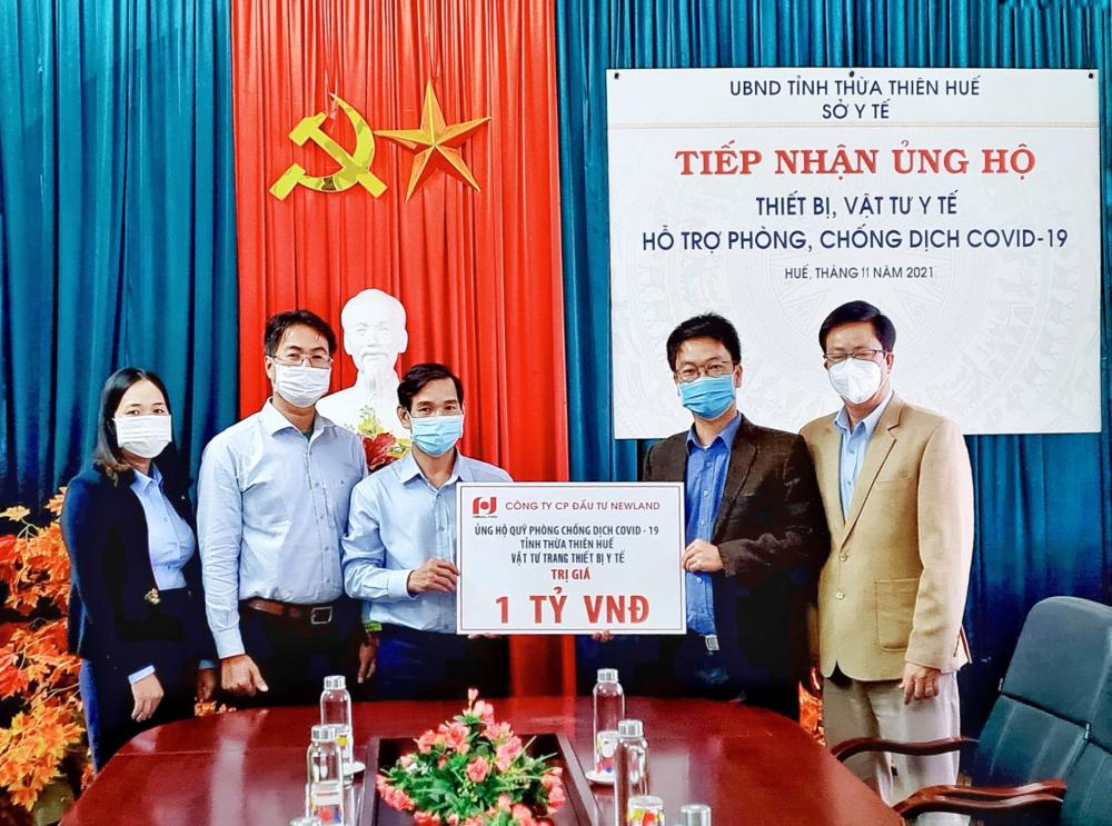 Công ty Cổ phần đầu tư Newland ủng hộ quỹ phòng chống Covid-19 tỉnh Thừa Thiên Huế